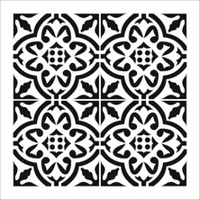 Stencil Sarayi Boyama Şablon Damask Çini Mandala - 4695