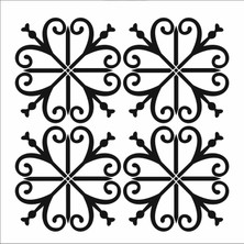 Stencil Sarayi Boyama Şablon Damask Çini Mandala - 4700