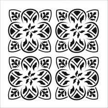 Stencil Sarayi Boyama Şablon Damask Çini Mandala - 4707