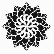 Stencil Sarayi Boyama Şablon Damask Çini Mandala - 8358