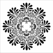 Stencil Sarayi Boyama Şablon Damask Çini Mandala - 4719