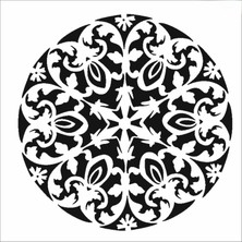 Stencil Sarayi Boyama Şablon Damask Çini Mandala - 8126