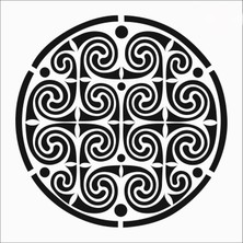 Stencil Sarayi Boyama Şablon Damask Çini Mandala - 8207