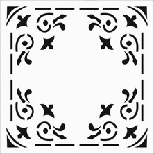 Stencil Sarayi Boyama Şablon Damask Çini Mandala - 8316