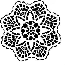 Stencil Sarayi Boyama Şablon Damask Çini Mandala - 4682