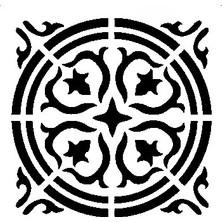Stencil Sarayi Boyama Şablon Damask Çini Mandala - 4697