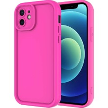 iPhone 11 Uyumlu Cmk Kılıf Kamera Korumalı Zore Ananas Kapak-Pembe Koyu