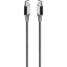 Ttec Alumicable Usb-C - Usb-C 150CM 100W Pd/qc Hızlı Şarj/data Kablosu Uzay Grisi