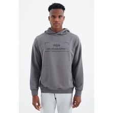 Air Jones Galvin Koyu Gri Kapüşonlu Erkek Sweatshirt - 88304