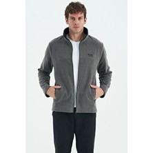 Air Jones Hardy Koyu Gri Standart Kalıp Polar Erkek Sweatshirt - 88299