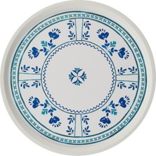 Zucci Home Santorini Yuvarlak Tepsi - Renkli - 35,5 cm