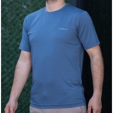 Huğlu Outdoor Suprem T-Shirt Mavi Sıfır Yaka