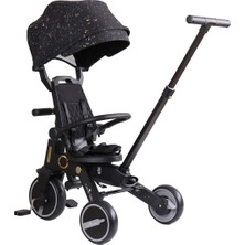 Merkür Bebe 7in1 Falky Katlanabilir Çift Yönlü Üç Tekerlekli Bebek ve Çocuk Bisikleti Gold Edition