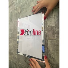 Yönline A4 Aynalı Gümüş Dikey Kolay Değiştirilebilir Kapı ve Duvar Tipi Föylük Pano