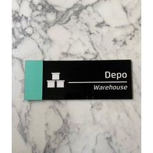 Yönline Klasik Seri (Depo) Nil Yeşili Kapı Isimliği