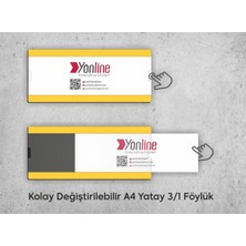 Yönline Kapı ve Duvar Tipi Kolay Değiştirilebilir A4 1/3 Föylük