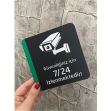 Yönline Güvenlik Kamerası Uyarı Levhası