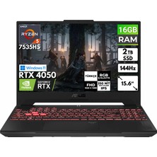 Asus Tuf Gaming A15 Ryzen 5-7535HS 16 GB 2 Tbssd RTX4050 15.6'' Fhd Windows 11 Pro Taşınabilir Bilgisayar FA507NU-LP157 BT66