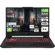 Asus Tuf Gaming A15 Ryzen 5-7535HS 16 GB 256 GB SSD RTX4050 15.6'' Fhd Windows 11 Pro Taşınabilir Bilgisayar FA507NU-LP157 BT51