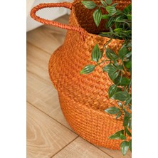 Avantage Home Fladis Ikeanatural Deniz Sazı Katlanabilir Hasır Sepet Saksılık 35 x 25 cm