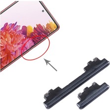 Sasa Samsung Galaxy A04 A045 Uyumlu On-Off Yan Ses Tuş Plastiği Power Volume Button - Siyah