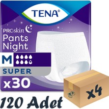 Tena Proskin Pants Gece Emici Külot, Orta Boy (M), 7.5 Damla, 30’lu 4 Paket 120 Adet