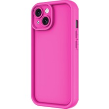 Hitit Cep iPhone 15 Uyumlu Htt Kılıf Kamera Korumalı Zore Ananas Kapak-Pembe Koyu