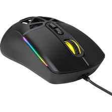 Warp WRP-O12800-B 12800 Dpi Wide Rgb Özel Abs Doku Reflex Örgü Kablolu Siyah Gaming Mouse