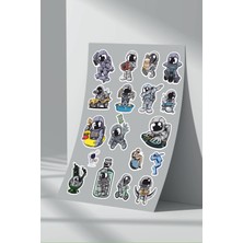 Stickermarket Astronot Uzay Sticker Seti (21)