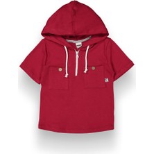 Novy Baby Kot Pantolonlu Kısa Kollu Kapşonlu Erkek Çocuk 2'li Takım - 3-6 Yaş - 2093