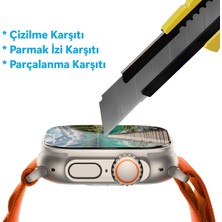 Newpole [seri Ultra 2/ Ultra 49MM Takma Aparatlı] Newpole Watch Ekran Koruyucu Watch Ulrta 2/ultr 49MM Ekran Koruyucu Kırılmaz Cam Yüksek Hassasiyetli [temperli Tam Kaplayan] Apple Watch Ultra