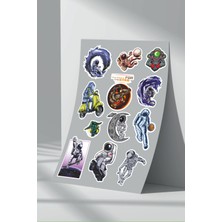 Stickermarket Astronot Uzay Sticker Seti (19)