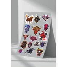 Stickermarket Bull Sticker Seti (1)