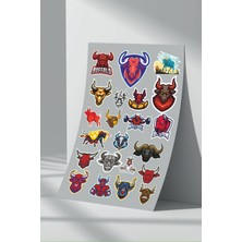 Stickermarket Bull Sticker Seti (2)
