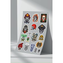 Stickermarket Kurukafa Skull Sticker Seti (4)