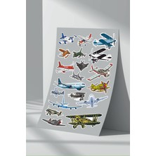 Stickermarket Uçak Sticker Seti (5)