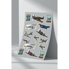 Stickermarket Uçak Sticker Seti (4)