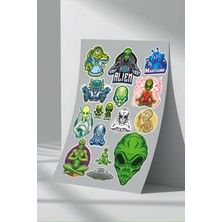 StickerMarket Alien Uzaylı Sticker Seti (8)
