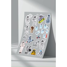 Stickermarket Astronot Uzay Sticker Seti (6)
