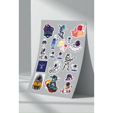 Stickermarket Astronot Uzay Sticker Seti (26)