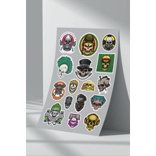 Stickermarket Kurukafa Skull Sticker Seti (18)