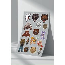 Stickermarket Ayı Bear Sticker Seti (7)