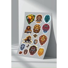 Stickermarket Aslan Lion Sticker Seti (6)