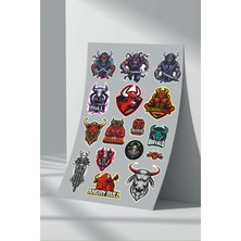 Stickermarket Bull Sticker Seti (7)