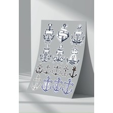Stickermarket Denizci Çapa Sticker Seti (3)