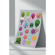 Stickermarket Komik Virüs Sticker Seti