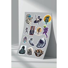 Stickermarket Astronot Uzay Sticker Seti (8)