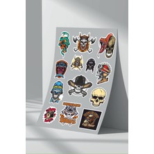 Stickermarket Kurukafa Skull Sticker Seti (19)