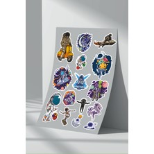 Stickermarket Astronot Uzay Sticker Seti (13)
