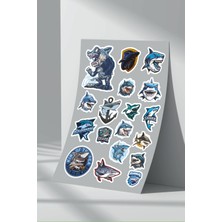 Stickermarket Köpek Balığı Shark Sticker Seti (2)
